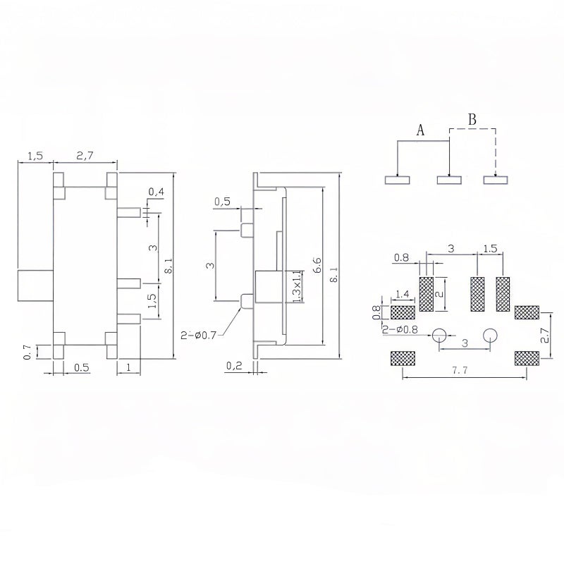 Gikfun Micro Slide Switch Toggle Switch SMD On/Off 7 Pin for Arduino (Pack of 20pcs) AE1073 - Image 5